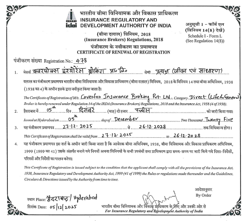 IRDA Direct Broker Registration